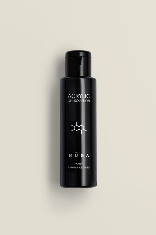 Acrylic Gel Solution течност за полигел – професионален безмирисен разтвор за моделиране на акрил гел, улеснява оформянето без разтичане и без ограничение във времето, подходящ за UV/LED система, 100 ml / 500 ml