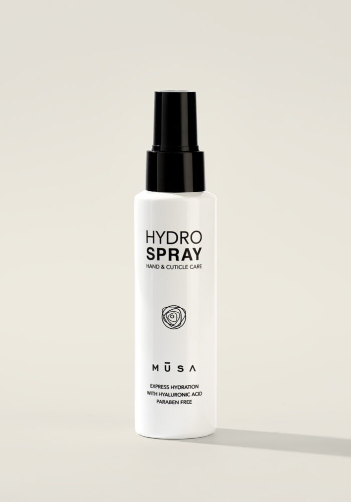Hydro Spray хидратиращ спрей за ръце и нокти – професионална двуфазна грижа с хиалуронова киселина, кератин и масло от макадамия, подхранва, възстановява и укрепва ноктите, 100 ml
