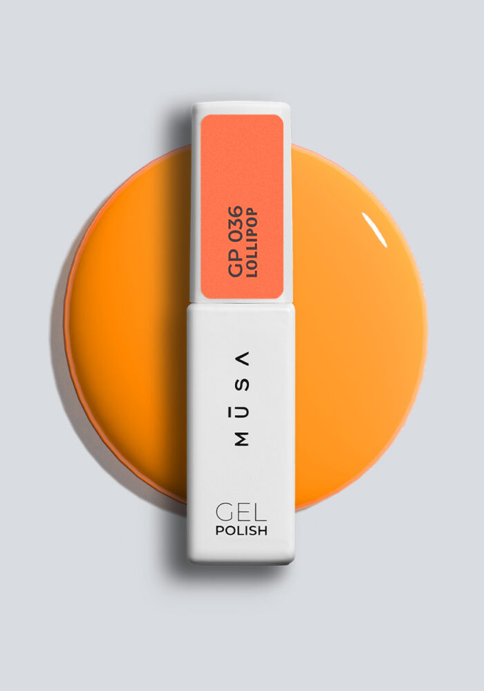 MUSA Nails Gel Polish GP036 Lollipop - Fluo Orange- гел лак в флоурсцентно оранжев цвят, 7 мл