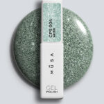 Зелен glitter гел лак Musa Nails Shine GPS004 с микро брокат и блестящ ефект за дълготраен професионален маникюр.