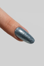 Син microglitter гел лак Musa Nails Shine GPS005 с фин блестящ ефект за дълготраен професионален маникюр.